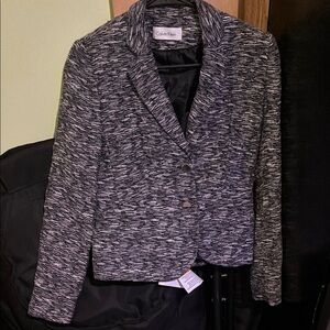 Calvin Klein Women's Black and White Jacket